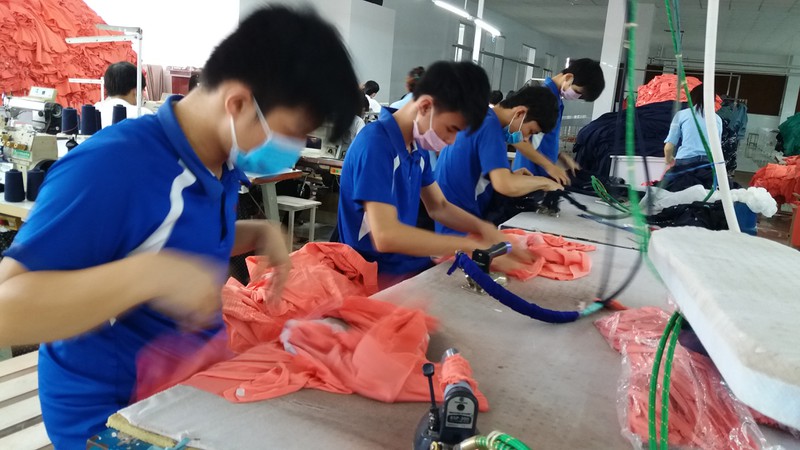 Các công nhân ở địa bàn tỉnh Tiền Giang đều chấp hành tốt việc phòng bệnh Covid-19