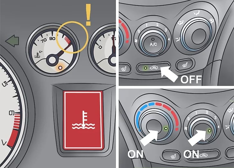 Những bước xử lý cơ bản khi ô tô cảnh báo quá nhiệt lúc đang chạy trên đường