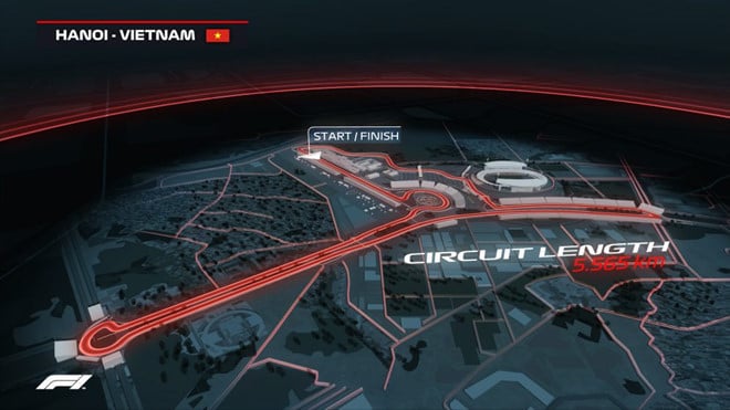 Bản đồ đường đua F1 Mỹ Đình