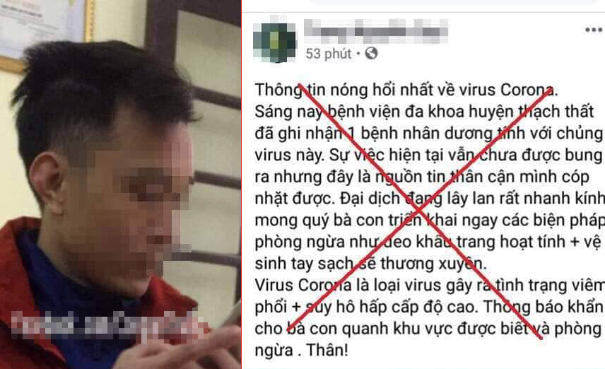 Bị phạt 12,5 triệu đồng vì tung tin sai sự thật về dịch virus Corona trên Facebook  