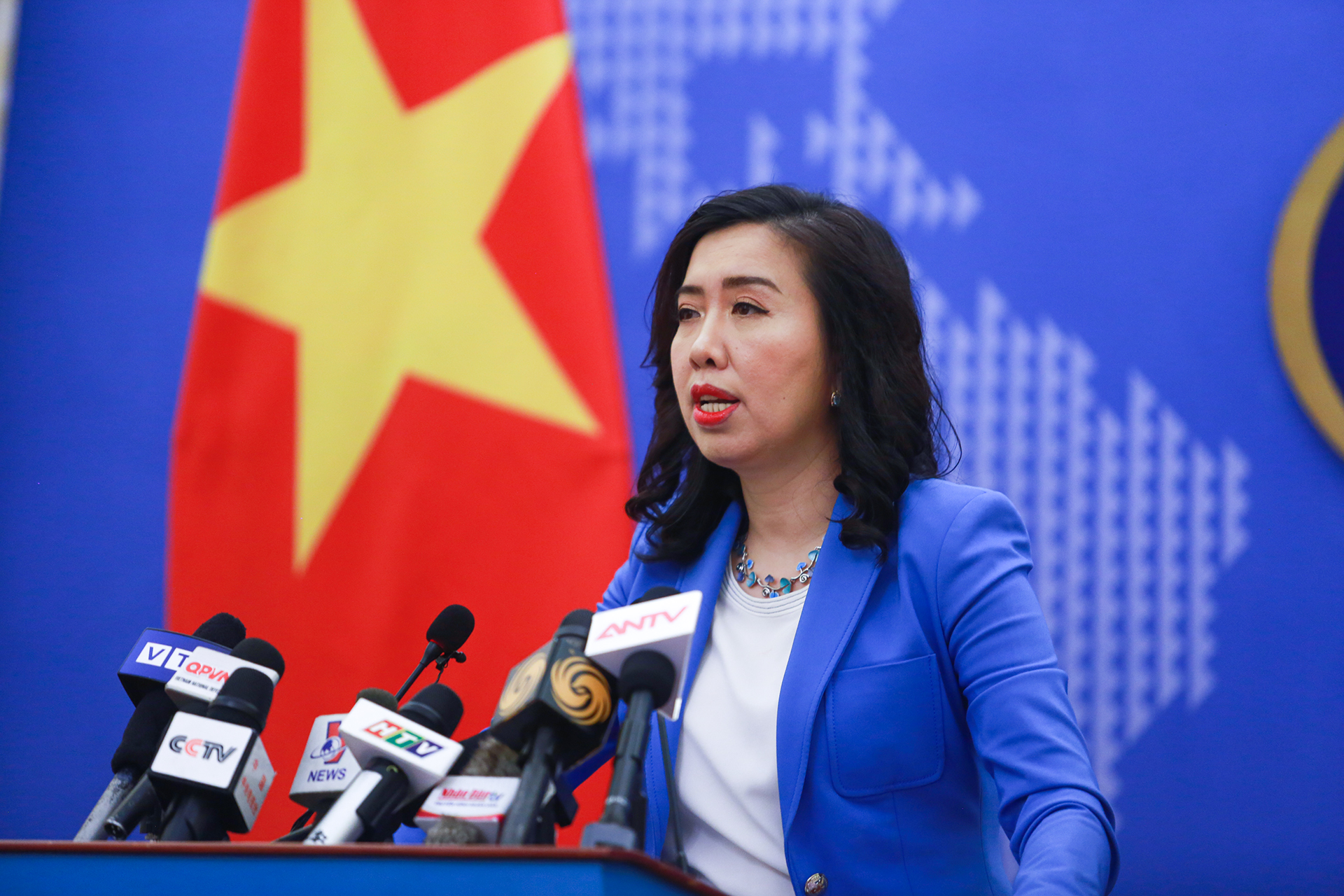 Bà Lê Thị Thu Hằng, người phát ngôn của Bộ Ngoại giao