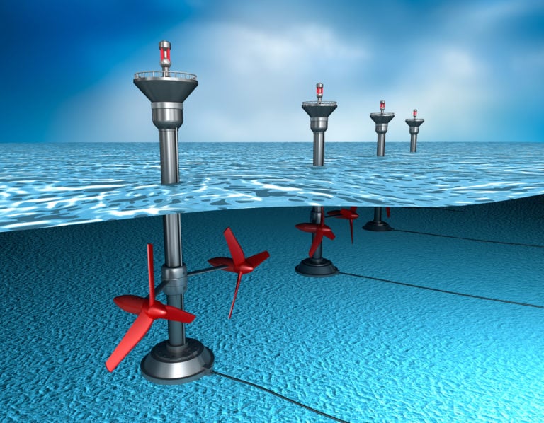 Mô hình tuốc bin tạo năng lượng từ thủy triều