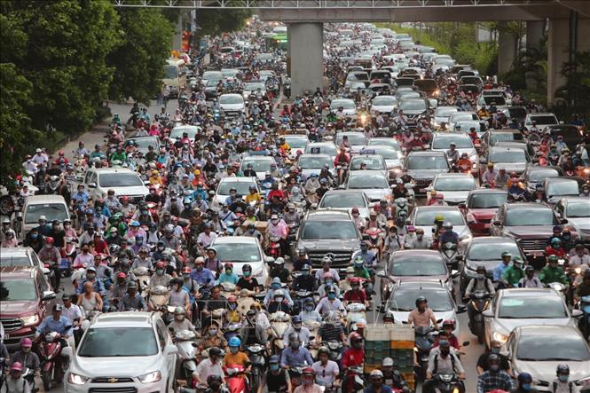 Tuyến đường Thanh Xuân - Nguyễn Trãi là một trong những điểm đen ùn tắc giao thông lâu nay của Hà Nội. Ảnh: Thành Đạt/TTXVN