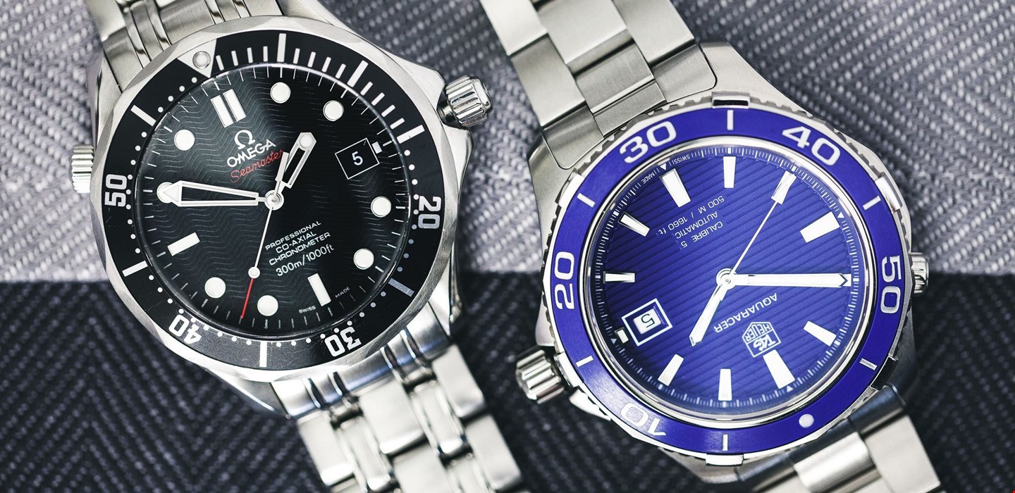 Omega seamaster vs outlet tag heuer aquaracer