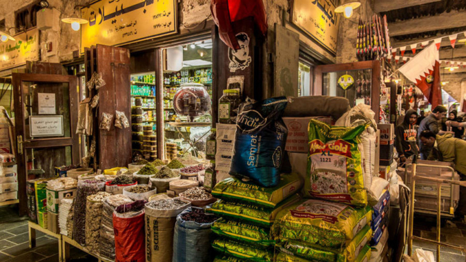 Chợ Souq Waqif cũng nổi tiếng với rất nhiều hương liệu gia vị.