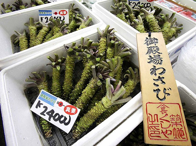 Đến nay, nhiều nhà hàng sang trọng ở Nhật Bản sẵn sàng bỏ ra vài trăm USD (vài triệu đồng) cho mỗi kg wasabi nhập vào. Ảnh: Live Japan.