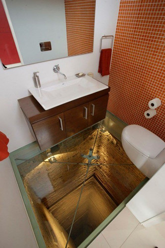 Ý tưởng thiết kế phòng tắm vô cùng mạo hiểm.