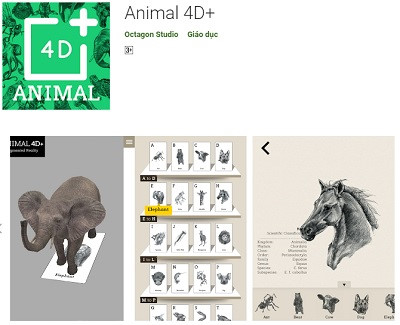 Gần đây, ứng dụng animal 4D+ với khả năng tạo ra những hình ảnh 3D các loài động vật kèm tiếng kêu gây chú ý đặc biệt và 