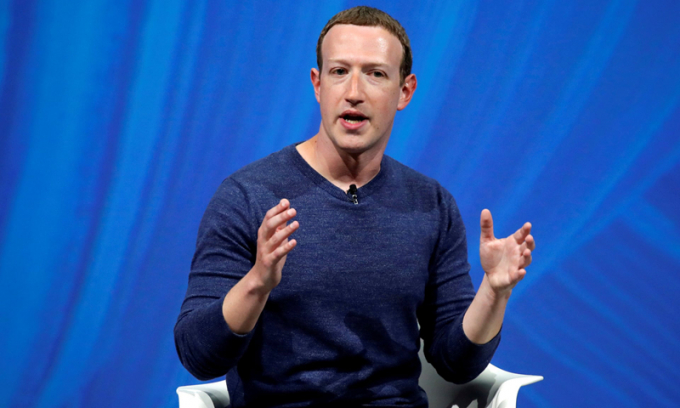 CEO Facebook Mark Zuckerberg. Ảnh: Reuters.