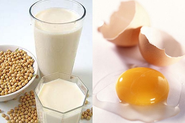 Trứng gà kết hợp với sữa đậu nành dễ gây đầy bụng khó tiêu (Ảnh minh họa)
