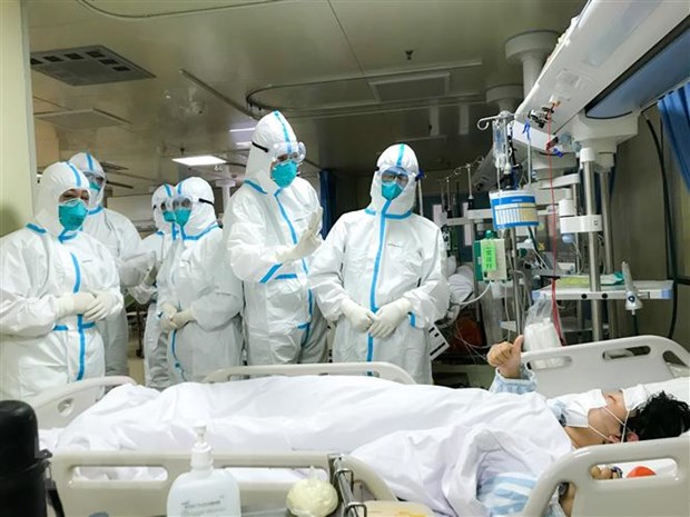 Bệnh nhân được điều trị tại bệnh viện ở tỉnh Vũ Hán, tỉnh Hồ Bắc, Trung Quốc. (Ảnh: THX/TTXVN)