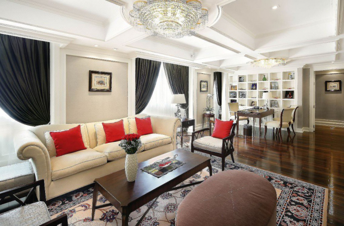 Căn phòng sang trọng nhất của khách sạn Sofitel Metropole là Grand Prestige Suite (hay còn gọi là phòng tổng thống) có giá lên tới 4.500 USD/đêm. Ảnh: Zing.