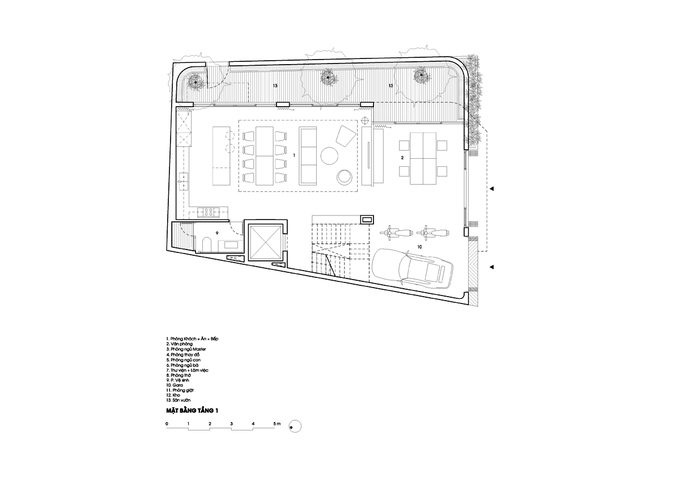 Mặt bằng tầng một của MDA Architecture.