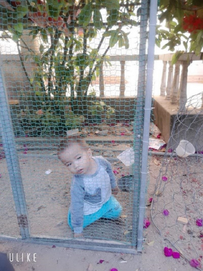 Tài khoản Nguyễn Phương chia sẻ hình ảnh cháu trai khi quá nghịch ngợm bị