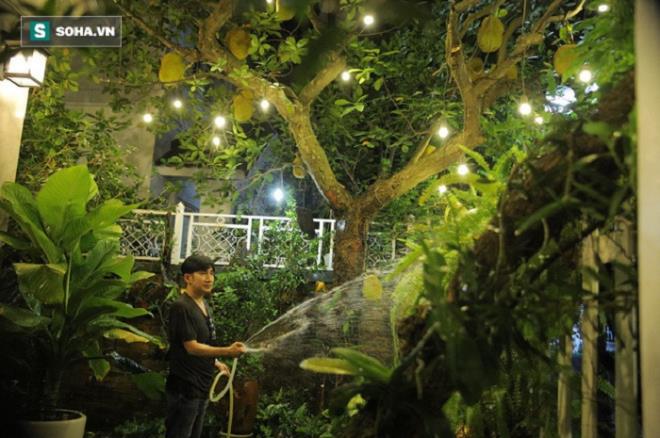 Mỗi khi về nhà, Quang Hà đều tranh thủ tưới tắm, chăm sóc cho khu vườn. Anh có thể kể chính xác tên và tình trạng của từng loại cây trong vườn nhà.