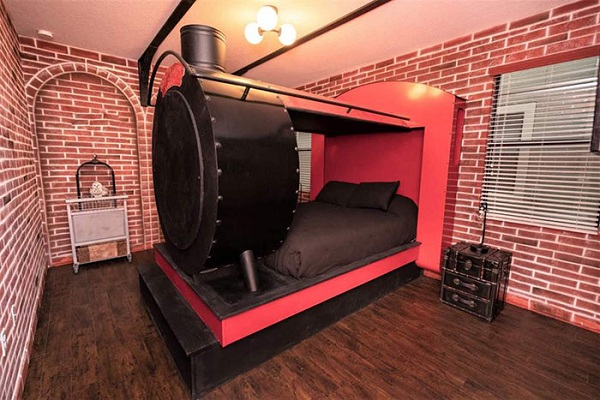 Phòng ngủ theo phong cách tàu hỏa đã đưa Harry Potter đến với trường Hogwarts.