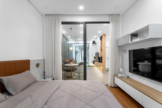 Nội thất cho căn hộ phòng ngủ với diện tích 40 m² được thiết kế gọn gàng, đầy đủ tiện nghi.