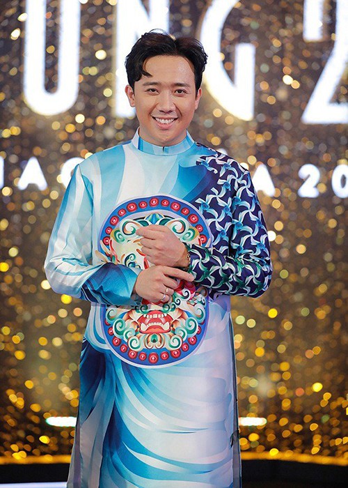 Trấn Thành là một trong những sao Việt chuộng mặc áo dài. Ảnh: Thời đại plus