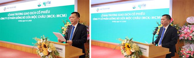  Ông Phạm Hải Nam, Tổng Giám đốc công ty Mộc Châu Milk phát biểu về sự kiện có tính cột mốc này của công ty.