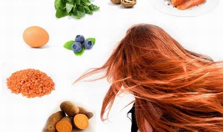 Chế độ ăn uống ảnh hưởng đến sức khỏe của mái tóc. 