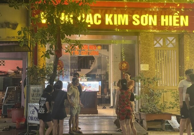 Tiệm vàng Kim Sơn Hiền nơi xảy ra vụ cướp. 