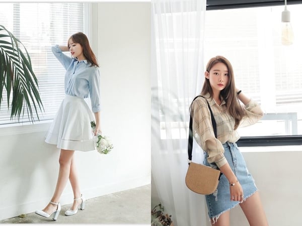 Áo sơ mi và chân váy chính là những items giúp chị em sở hữu vẻ ngoài vô cùng nữ tính, thanh lịch và chuyên nghiệp - Ảnh minh họa: Internet