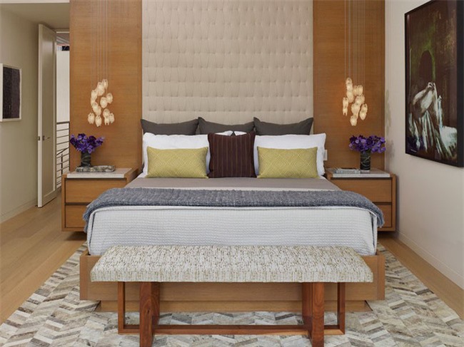  Một mẫu thiết kế đầu giường vừa ấn tượng vừa đảm bảo mang đến người dùng cảm giác dễ chịu, thoải mái.