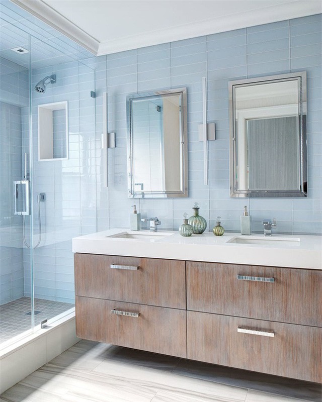  Một thiết kế phòng tắm dễ dàng khiến người dùng quên đi mọi mệt mỏi, căng thẳng trong ngày.