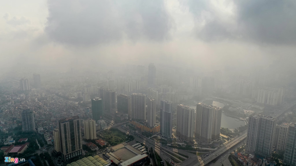  Đến ngày 21/10, chất lượng không khí tại Hà Nội bị kém trở lại. (Ảnh: Zing)