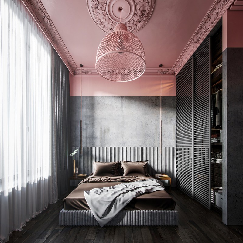  Hai màu sắc tưởng chừng như chẳng hề liên quan lại có thể kết hợp và làm nên một căn phòng ngủ tuyệt đẹp.