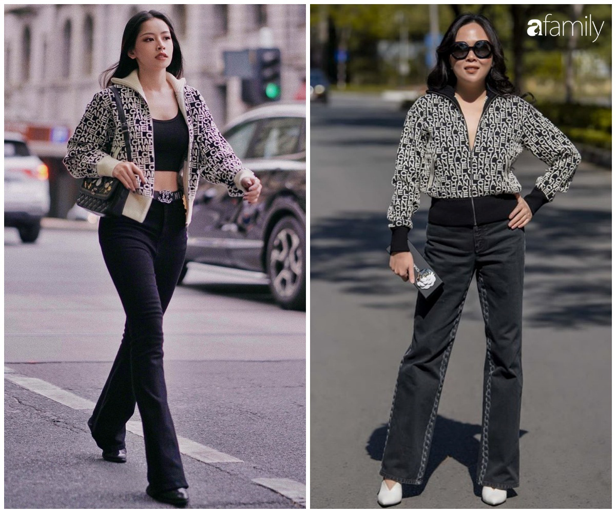  Chi Pu và Phượng Chanel cùng diện một mẫu áo khoác, cùng 1 lối lên đồ, kiểu tóc mà hình ảnh thì khác biệt hoàn toàn.