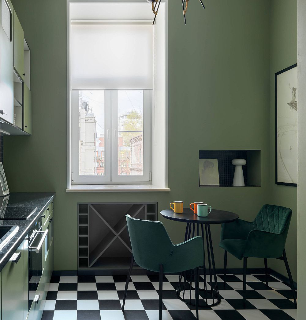  Căn hộ nhỏ tông xanh với nhà bếp màu xanh dịu mát (Ảnh minh họa)