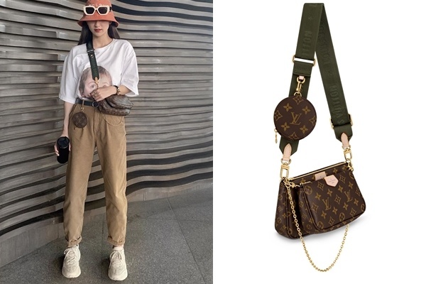 Hà Thu cũng là một trong những mỹ nhân Vbiz sở hữu chiếc túi Multi Pochette hot trend của Louis Vuitton. Item này trị giá $2.713 (khoảng 63 triệu đồng).