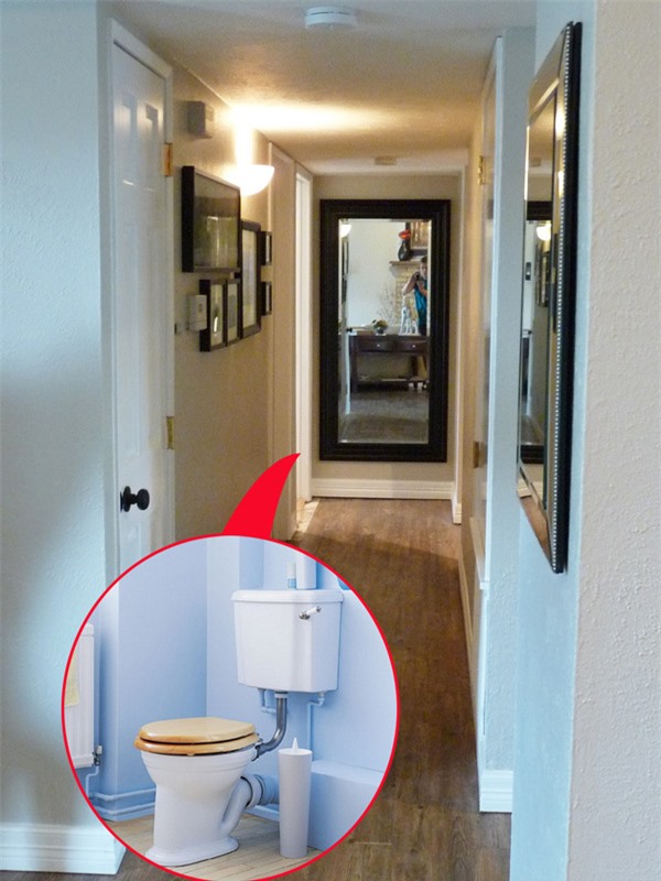  Nhà vệ sinh không nên đặt cuối hành lang. (Ảnh minh họa)