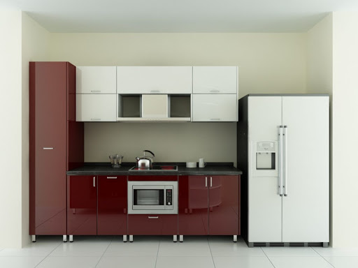  Tủ bếp nhỏ gọn với chất liệu Acrylic.