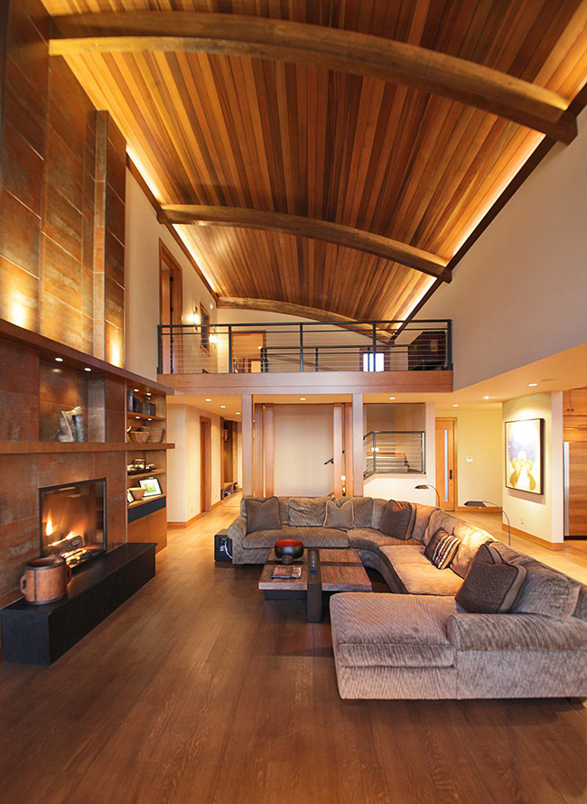  Liệu bạn có muốn thử sức kiểu trần nhà bằng gỗ mái vòm như này cho gia đình mình không nhỉ?