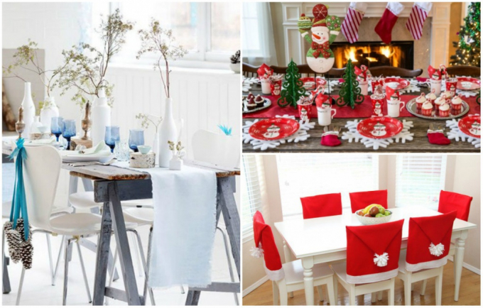 Chỉ cần một chút khéo léo, bạn đã có một bàn ăn mang đậm màu sắc Noel.