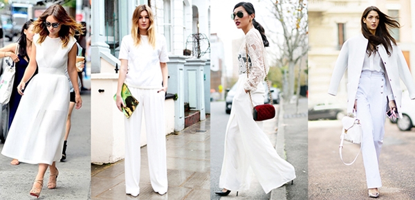 Vô vàn cách lựa chọn trang phục với sắc trắng tinh khôi