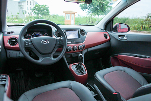 Nội thất của Hyundai Grand i10 giữ nguyên như bản nhập khẩu.