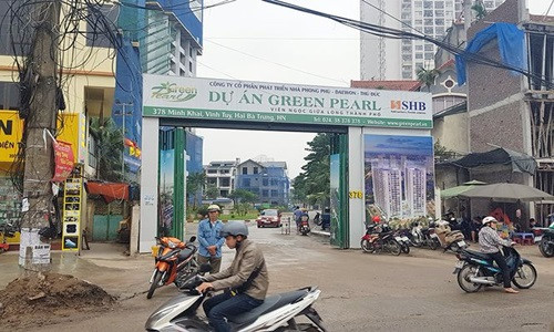 Sakura Tower, Hinode City, Green Pearl sai pham bi TTCP Dự án Green Pearl thực hiện sai phương án quy hoạch. Ảnh: Tiền phong.
