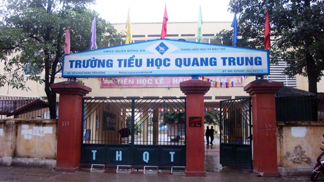 Trường Tiểu học Quang Trung, Đống Đa, Hà Nội. (Ảnh: Kenh14)