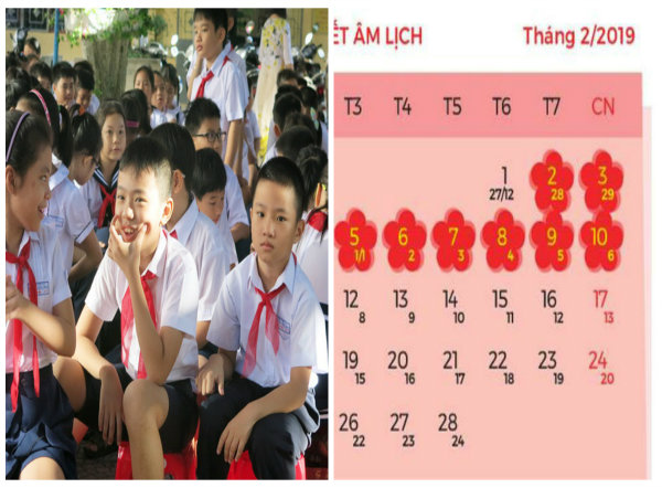 Lịch nghỉ Tết Nguyên đán chính thức của học sinh Hà Nội