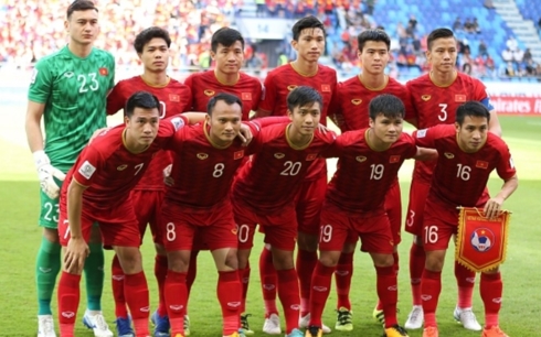 ĐT Việt Nam giành vé vào tứ kết Asian Cup 2019 sau khi thắng kịch tính ĐT Jordan (Ảnh: Getty).