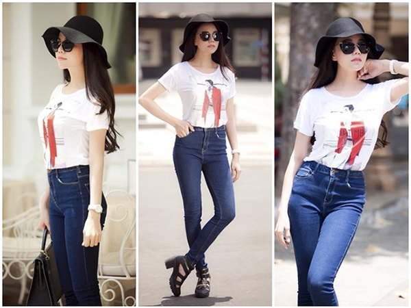  Mix quần Jean với áo thun cực chất - Ảnh minh họa: Internet
