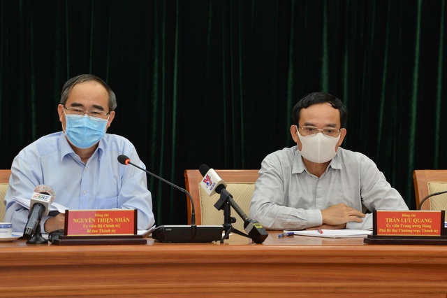  Bí thư Thành ủy TPHCM Nguyễn Thiện Nhân cho rằng, thành phố cần cố gắng không để vượt quá 150 ca nhiễm Covid-19 (ảnh: Trung tâm Báo chí TPHCM)