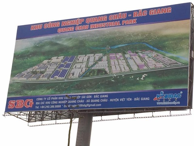  Doanh nghiệp Trung Quốc này đang xây dựng các dự án ở cả KCN Quang Châu và KCN Vân Trung (Bắc Giang).