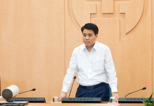 Ông Nguyễn Đức Chung - Chủ tịch UBND TP Hà Nội kết luận buổi họp