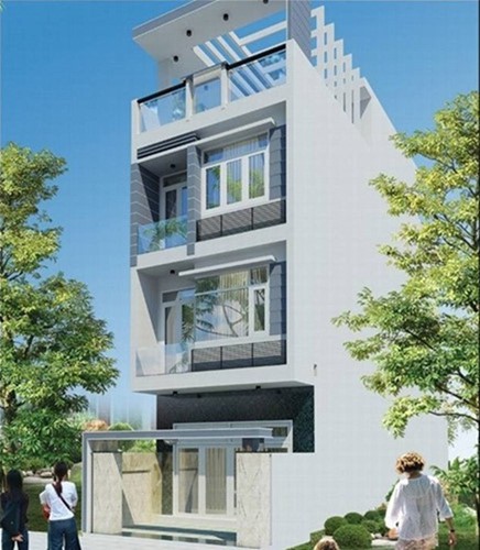  Ngôi nhà được chia đôi mỗi tầng, phân tách bằng không gian cầu thang ở giữa, hai đầu là hai phòng ngủ tiện nghi. Ảnh: Thietkenhadepmoi.