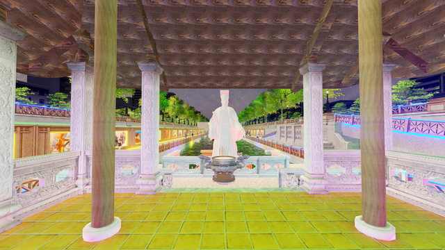  Cảnh quan Tượng đài Vua Lý Thái Tổ tại khu “Lầu Vọng Nguyệt”.