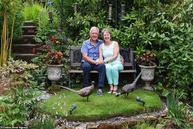  Sau nhiều năm đầu tư, xây dựng, vợ chồng bà Janet giờ đây đã có thể hưởng thành quả của khu vườn ngập màu xanh.